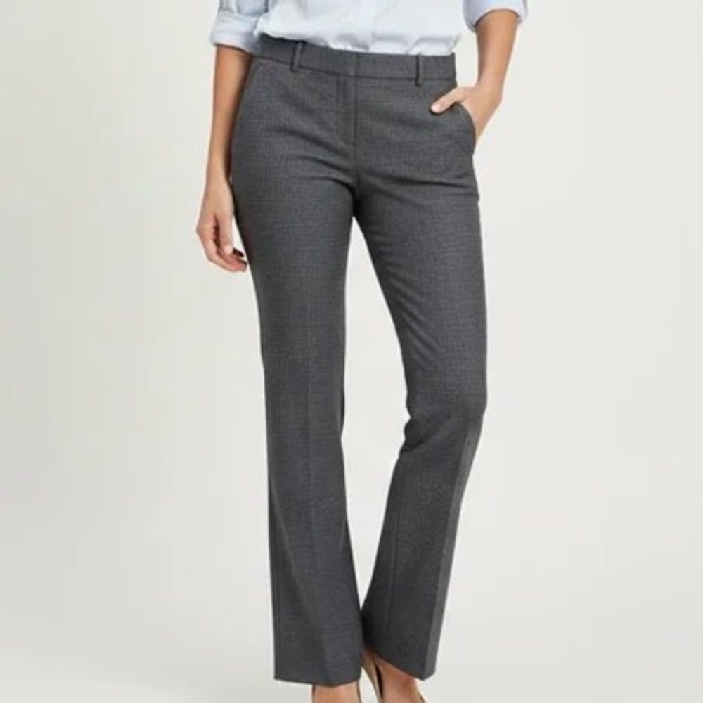 Theory Gray Wide Leg Trousers Women's Size 2 Flat Front Office‎ Casual